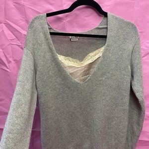 Miu Miu Sweater with built in lace camisole size Large